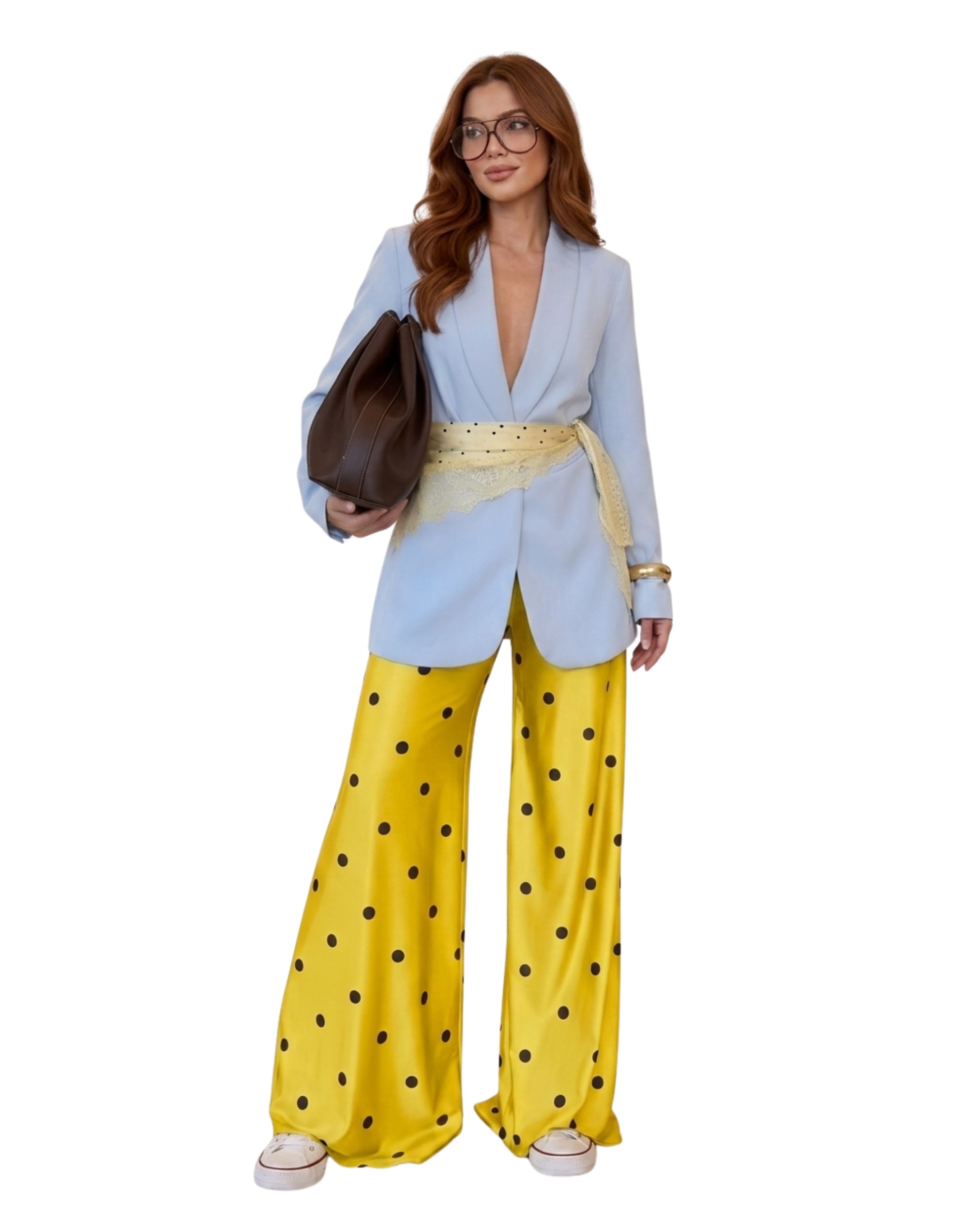 Pantalón Amplio Capri Dots