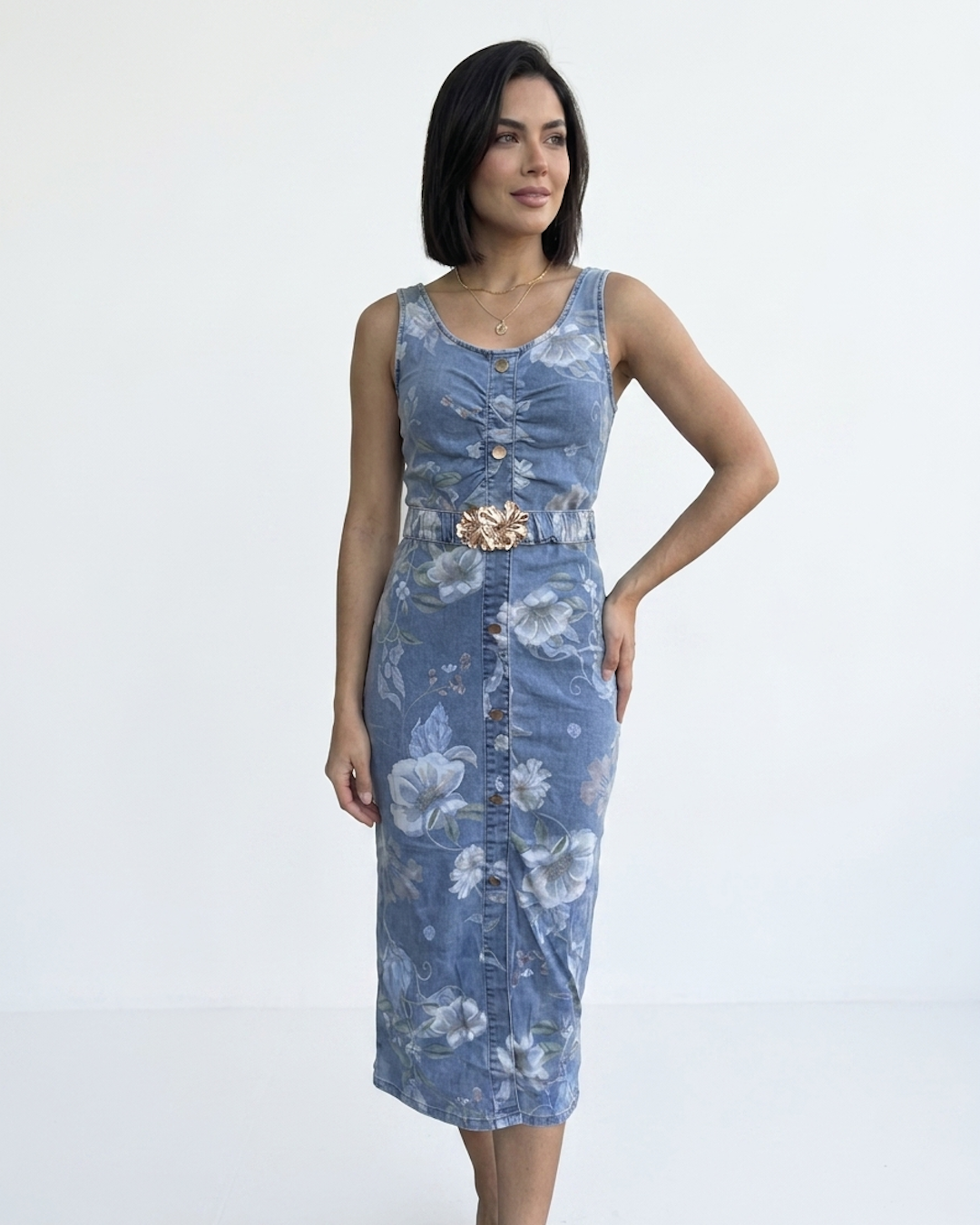 Vestido Denim Bloom