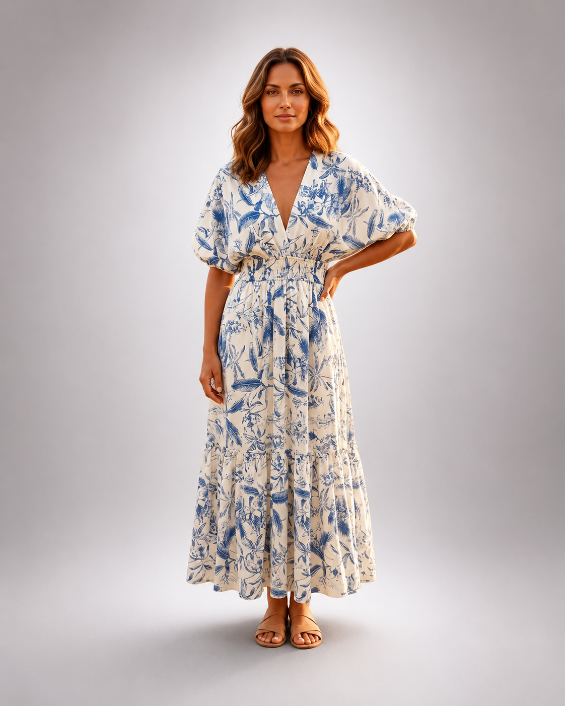 Vestido Blue Garden